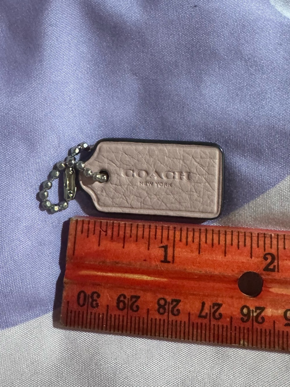 COACH Pink Leather Mini Hangtag